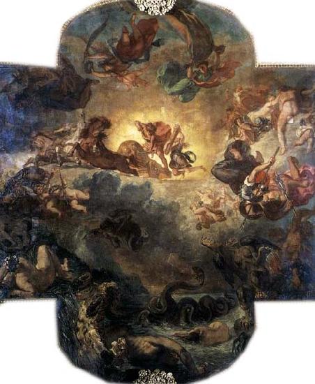Eugene Delacroix Apollo Slays Python Sweden oil painting art